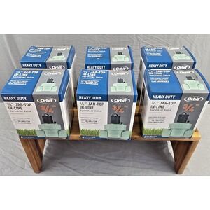 6 Pack! Orbit 57460 Heavy Duty 3/4" Jar-Top In-Line Sprinkler Valve New in Box